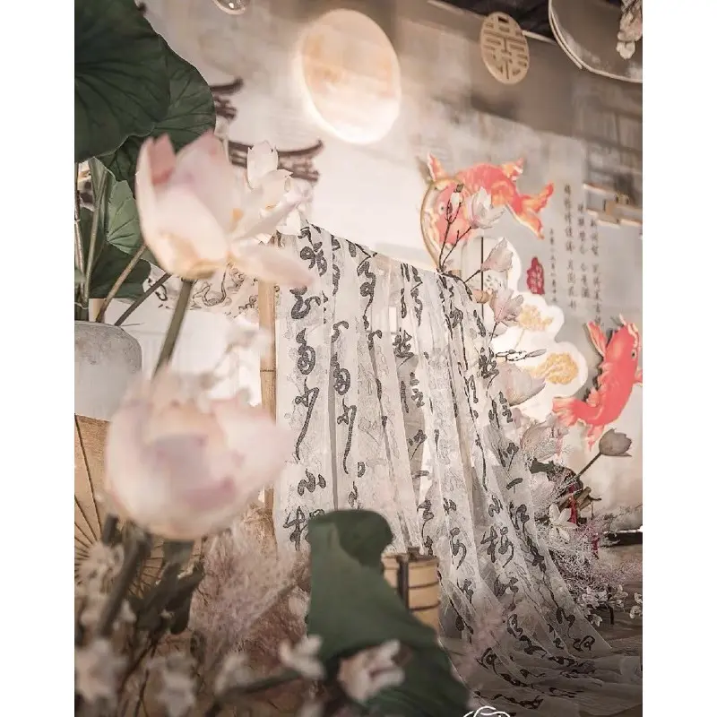 rèm cổ trang chụp ảnh có sẵn làm phông decor