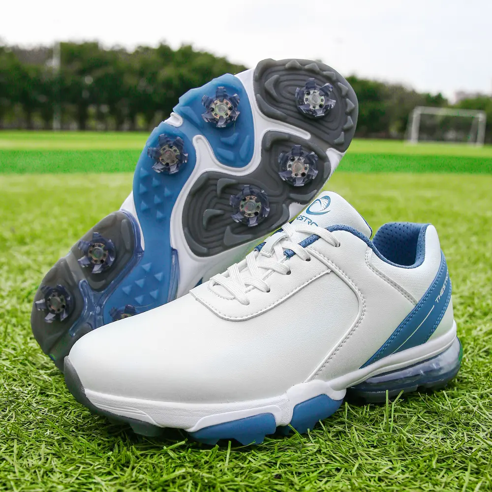 Men Air cushion Spikes Golf Shoes Luxury Golf Wears for Men Golfers Footwears Anti Slip Walking Sneakers