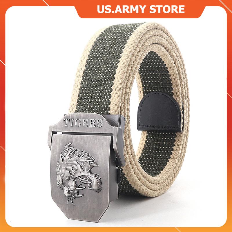 Thắt Lưng Nam Vải Dù Mặt Khóa Hổ Bền Chắc Hợp Kim Chống Ghỉ, Dây Nịt Nam Vải Dù Siêu Bền Cao Cấp -HÀNG CHÍNH HÃNG