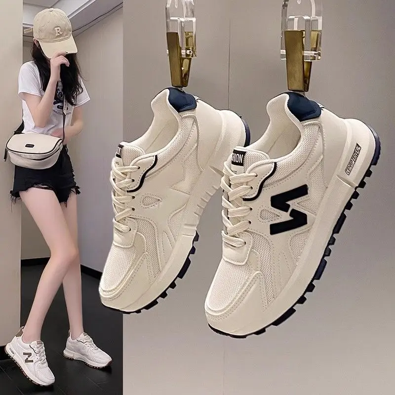 Women's Sneakers 2024 Spring New Super Popular All-Match Non-Slip Casual Women's Shoes Soft Bottom Lightweight Running White Shoes