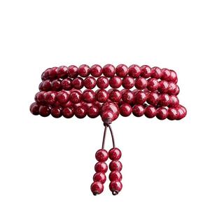 Gelang Tangan Cinnabar, Kristal, 108 Manik, Manik Doa, Manik Buddha, Tiga Bulatan, Berbilang Bulatan, Uniseks, Gelang Pasir Kristal