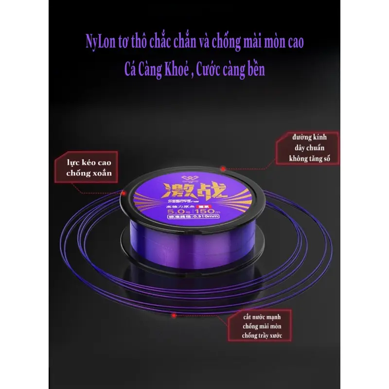 Cước Câu Cá Thanh Diện của ChuangWei Try&V , Chuyên dùng làm trục thẻo , chống mài mòn , chống xoắn , chống đứt ngang 5