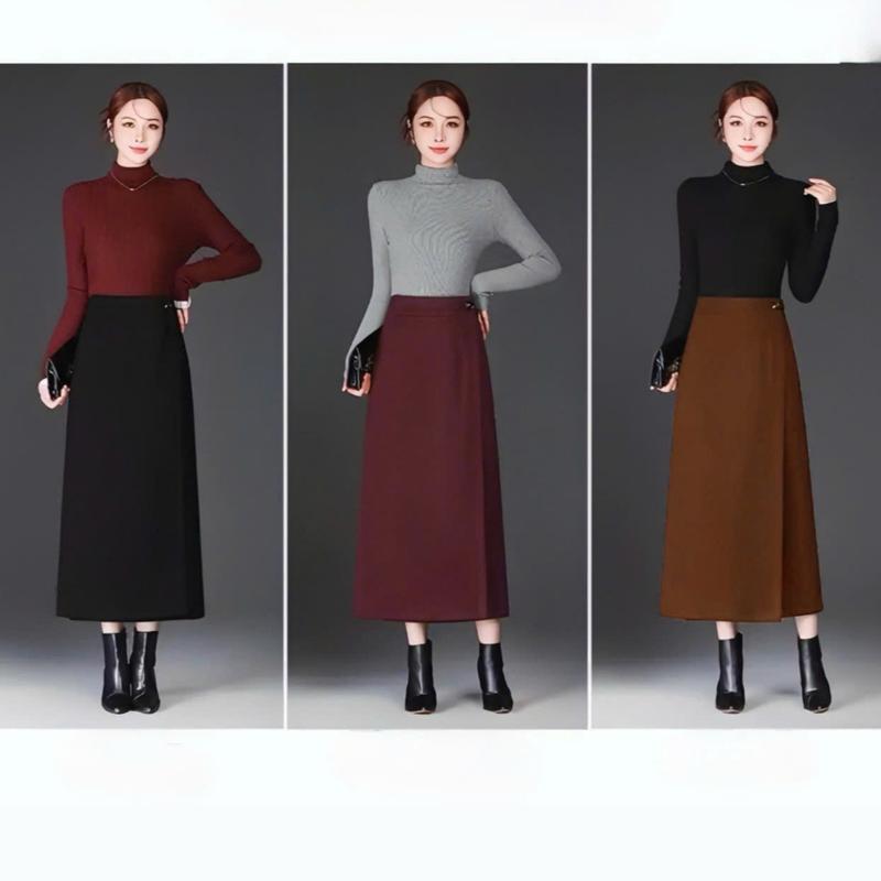 ( Chân Váy Thu Đông Dáng Dài Vải Tuyết Mưa Dầy Dặn Loại Đẹp, Đường May Kỹ ) , Thiết Kế Xẻ Tà Quyến Rũ, Tôn Eo, Hack Dáng. Mặc Đi Tiệc, Mặc Tết. Công Sở Nữ Women Đen,chân váy nữ ,chân váy xếp ly,chân váy dáng dài ,chân váy dài,chân váy mùa hè mùa xuân