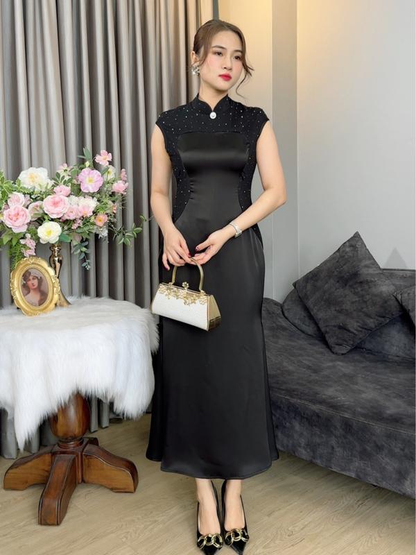 Đầm Trung Niên Linh Trà (LT2877 )Trẻ Trung Thiết Kế Trang Nhã Thanh Lịch Bigsize Đi Làm Đi Tiệc Cho Bà Cho Mẹ 5