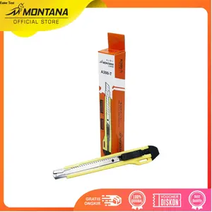 MONTANA Cutter Pisau Pemotong 15 x 2.1 x 1.7 cm Blade Knife Autolock Serbaguna A-300