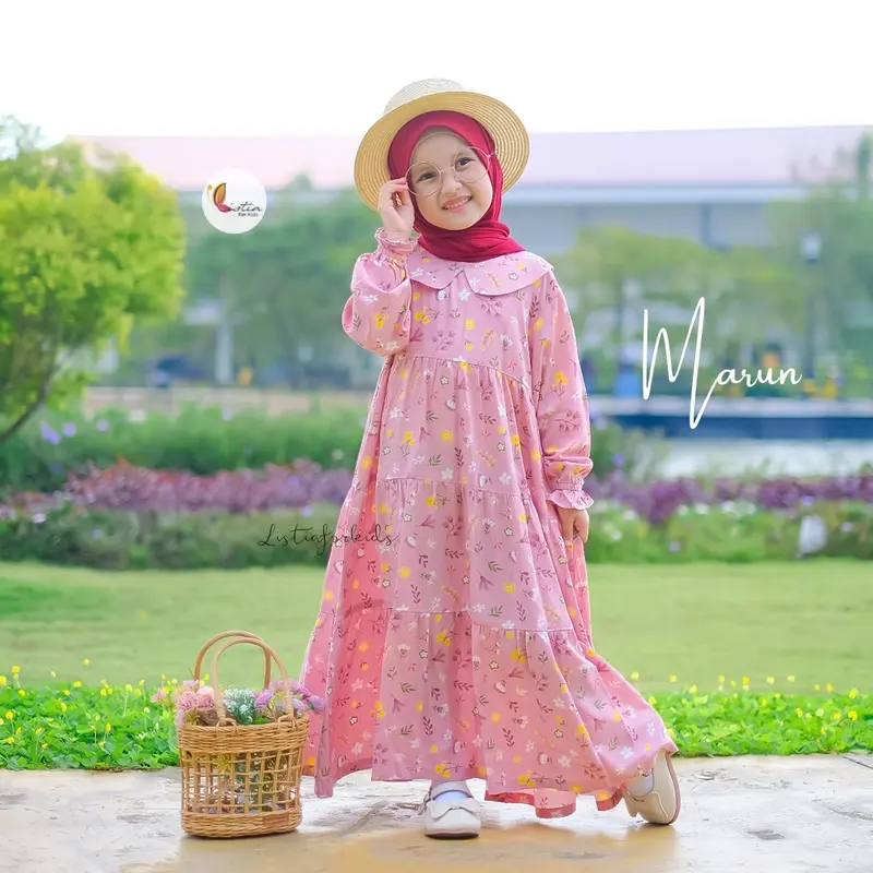 Gamis Anak Perempuan LOLITA 0-12 Tahun Bahan Rayon Motif Premium by Listiaforkids 4