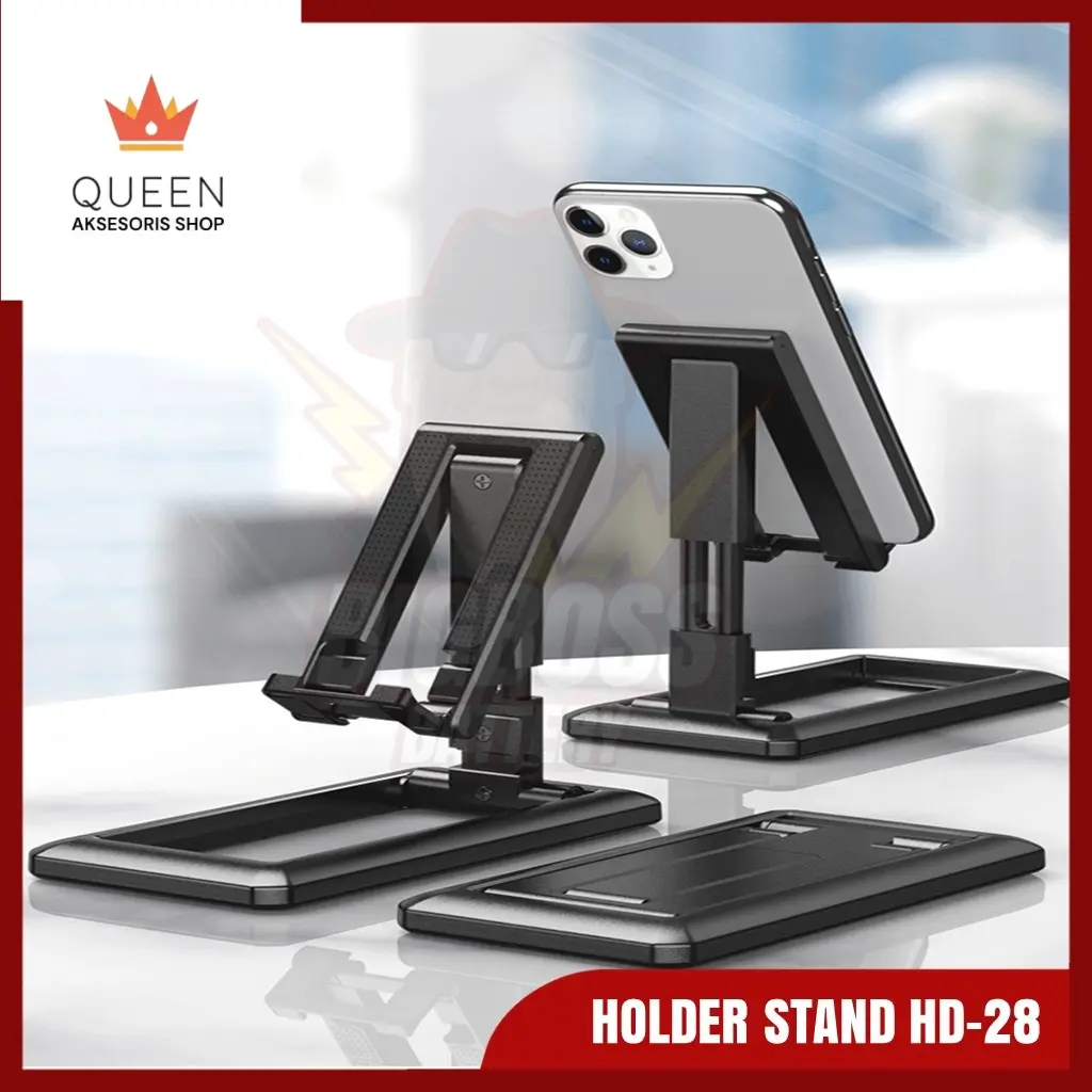 Holder Meja NB HD28 Table Phone Holder Dudukan Stand HP Phone Folding