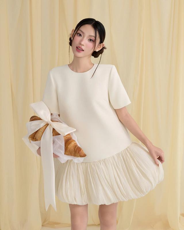 [BST SUNNY BLOOM] Đầm babydoll phồng tay ngắn PORLA DRESS