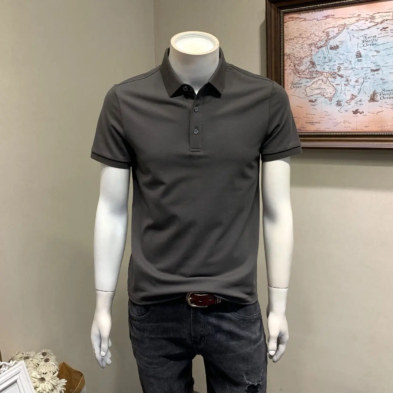 Summer Korean Version Slim Fit Multi-Color Polo Shirt For Men And Youth, Solid Color Base, Paul's Short Sleeved T-Shirt, Men's Top