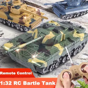 Ready! 1:32 RC Battle Tank - Remote Control, Real - like War Action - Perfect Kids' Toy