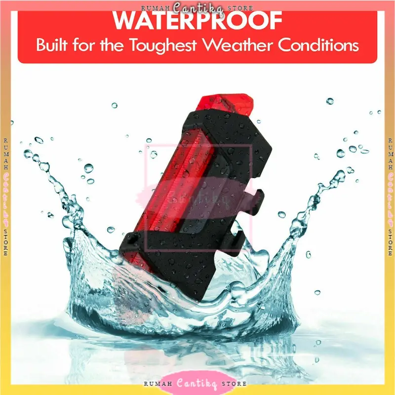 Lampu Belakang Sepeda LED USB Rechargeable Waterprof Anti Air 6
