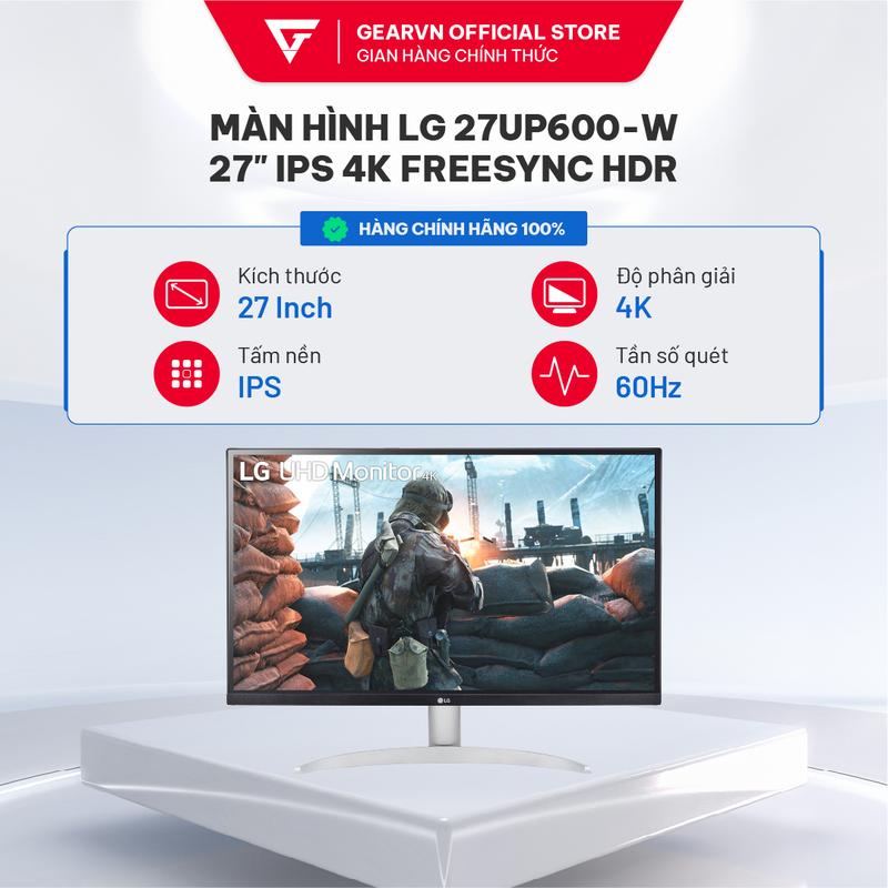 Màn hình LG 27UP600K-W 27" IPS 4K FreeSync HDR Màn hình LG 27US500-W Ultrafine 27" IPS 4K HDR10