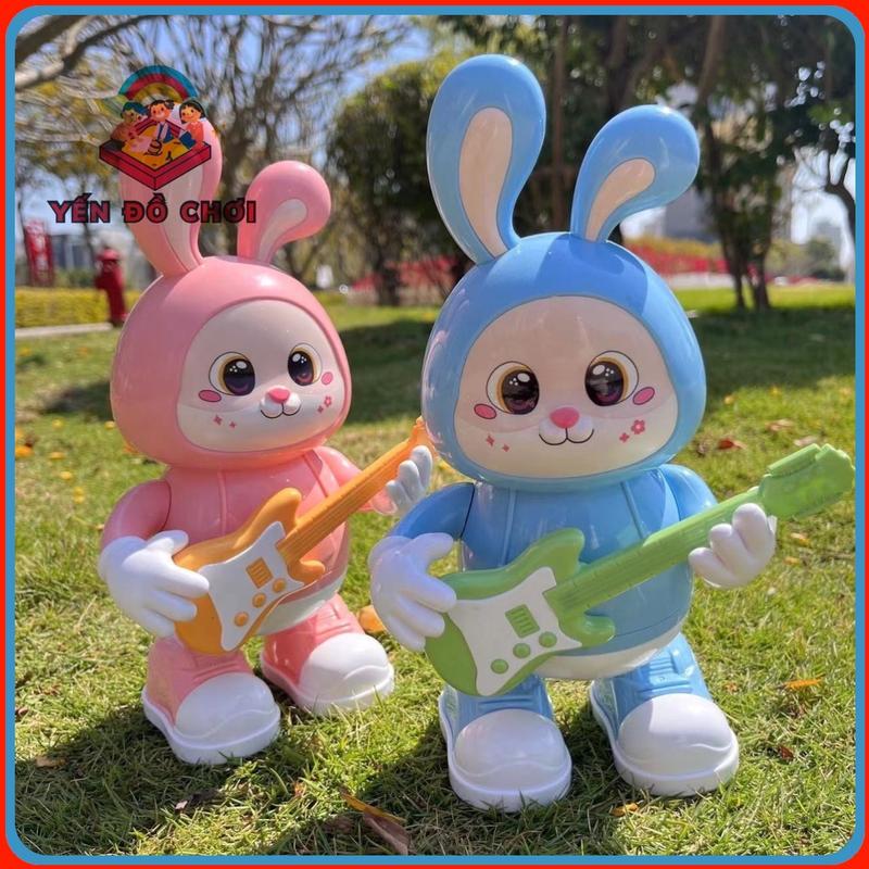 (Tặng pin) Tổng hợp Đồ Chơi thỏ cầm đàn, thỏ cần hoa, heo cầm kẹo, rồng cầm đàn, thỏ đỏ cầm hồ lô nhảy múa Có Đèn Có nhạc Cho Bé,Vui Chơi Thích Thú