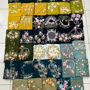 Mukenah bordir bunga belakang dan tabur sulam rapi dan halus