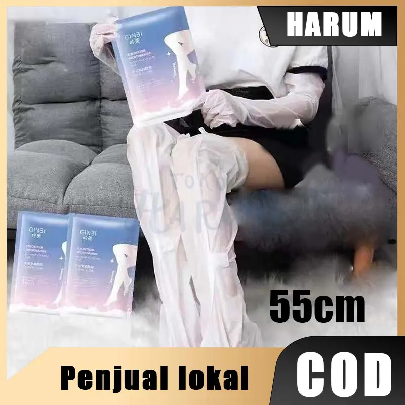 55cm Masker Kaki Panjang Susu Sapi dan Niasinamida / Masker Kaki Panjang Anti-Aging Moisturizing Anti-Aging