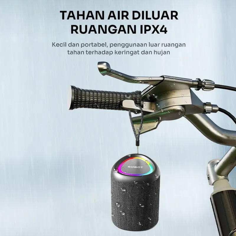ROBOT R120 Speaker Bluetooth RGB Light 1200mAH High Quality Sound Wireless Spiker Portable Waterproof IPX4 3