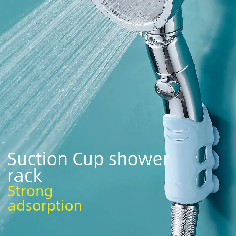 Silicone Shower Suction Cup Punch-Free Shower Bracket Base Movable Universal Shower Nozzle Holder