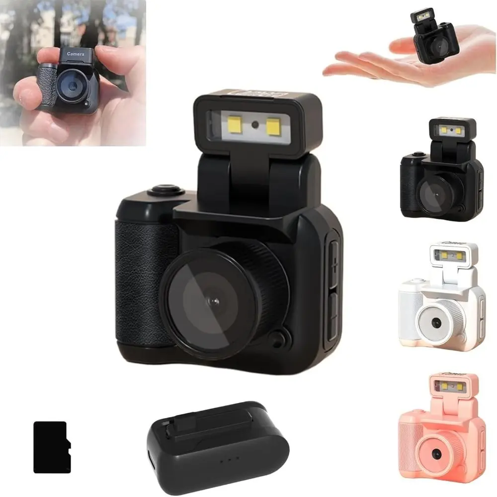 New Retro Digital Camera HD1080P Portable Snap Video Camera Small LED Flash Light Digital Camcorder