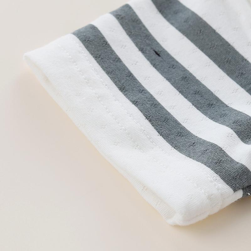 Quần Áo Trẻ Em Áo Liền Quần Ngắn Tay Cho Bé Trai Và Bé Gái, Bao Gồm Tất, Phong Cách Preppy, Làm Bằng Bông, Thích Hợp Cho Trẻ Sơ Sinh Mùa Hè, 0-24 Tuổi, Hàng Mới Về 8