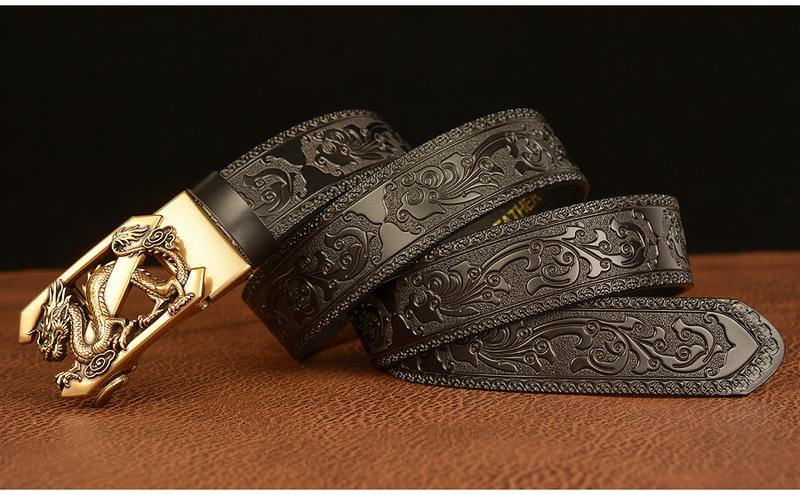 Product Introduction of Sabuk Gesper Ikat Pinggang Pria Ukir Kulit Sapi Model Naga Dragon 9