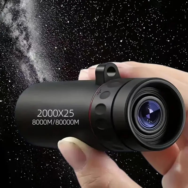 2000*25 High-power Magnifying Monocular Telescope, Portable Mini Multi-purpose Telescope, Single Tube Telescope for Outdoor Camping, Hunting, Fishing, Gifts for Boyfriend 5