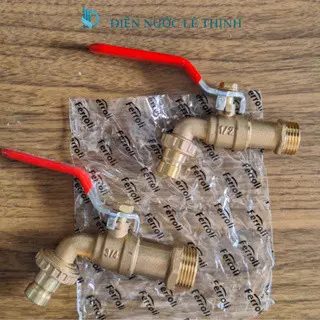 Vòi Đồng Ferroli ren 21,27 (Vòi Hồ đồng thau)