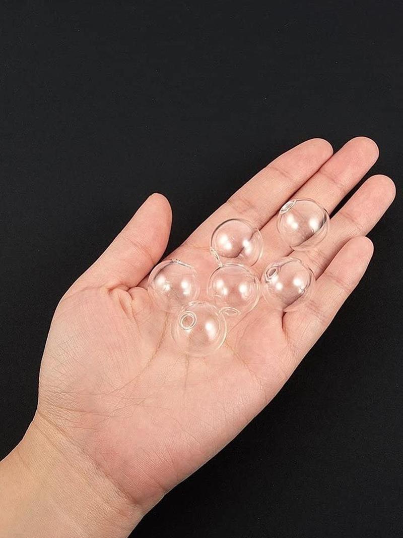 Product Introduction of Round Blown Globe Wish Glass Ball Bottles with Cap, DIY Memory Lockets Pendant Charm Craft, Fashion Accessories for Jewelry Making 2