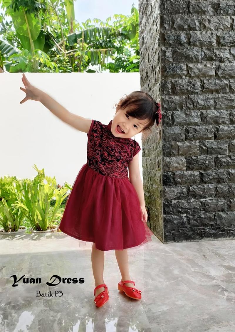 Yuan Dress Batik Baju Natal Cheongsam China Shanghai Imlek Anak Fashion A-Line Yuan Dress Batik Baju Natal Cheongsam China Shanghai Imlek Anak Fashion A-Line