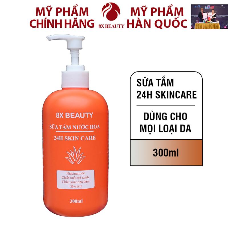Sữa Tắm Nước Hoa 24h Skincare 8x Beauty Làm Sáng Da Rạng Rỡ Từ Thiên Nhiên 300ml