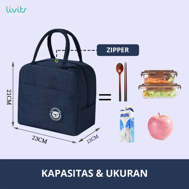 TAS BEKAL ANTI AIR | LUNCH BAG | TAS BEKAL | THERMAL INSULATION LUNCH BAG Makanan 8