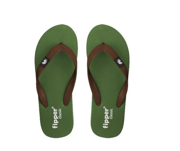 Sandal Fipper Classic Green Army Brown Bold Original 0