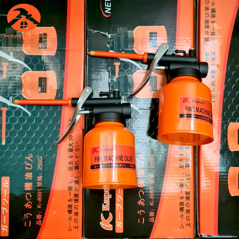 Bình châm dầu, nhớt bằng sắt kapusi chống rỉ sét. Rẻ hơn khi mua 2 sản phẩm