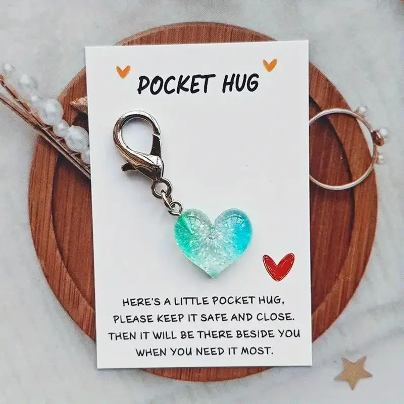Heart Shaped Keychain, 40pcs/set Pocket Hug Keychain, Mini Pocket Hug, Party Favors for Women & Men, Gift for Friends & Family 2