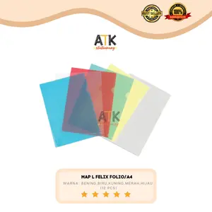 Map L ( clear sleeve) Felix Ukuran Folio/ A4 1 Lusin ( 12 Pcs) atk