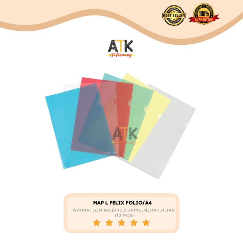 Map L ( clear sleeve) Felix Ukuran Folio/ A4 1 Lusin ( 12 Pcs) - Shop ...