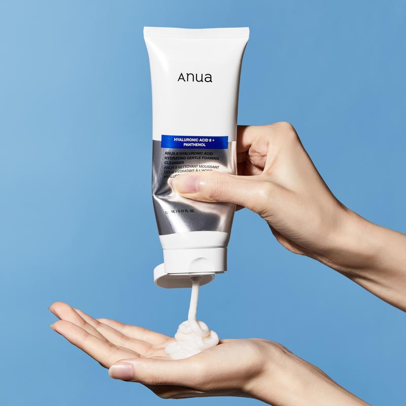 Anua 8 Hyaluronic Acid Hydrating Gentle Facial Foaming Cleanser 150ml Face Wash Skincare 3