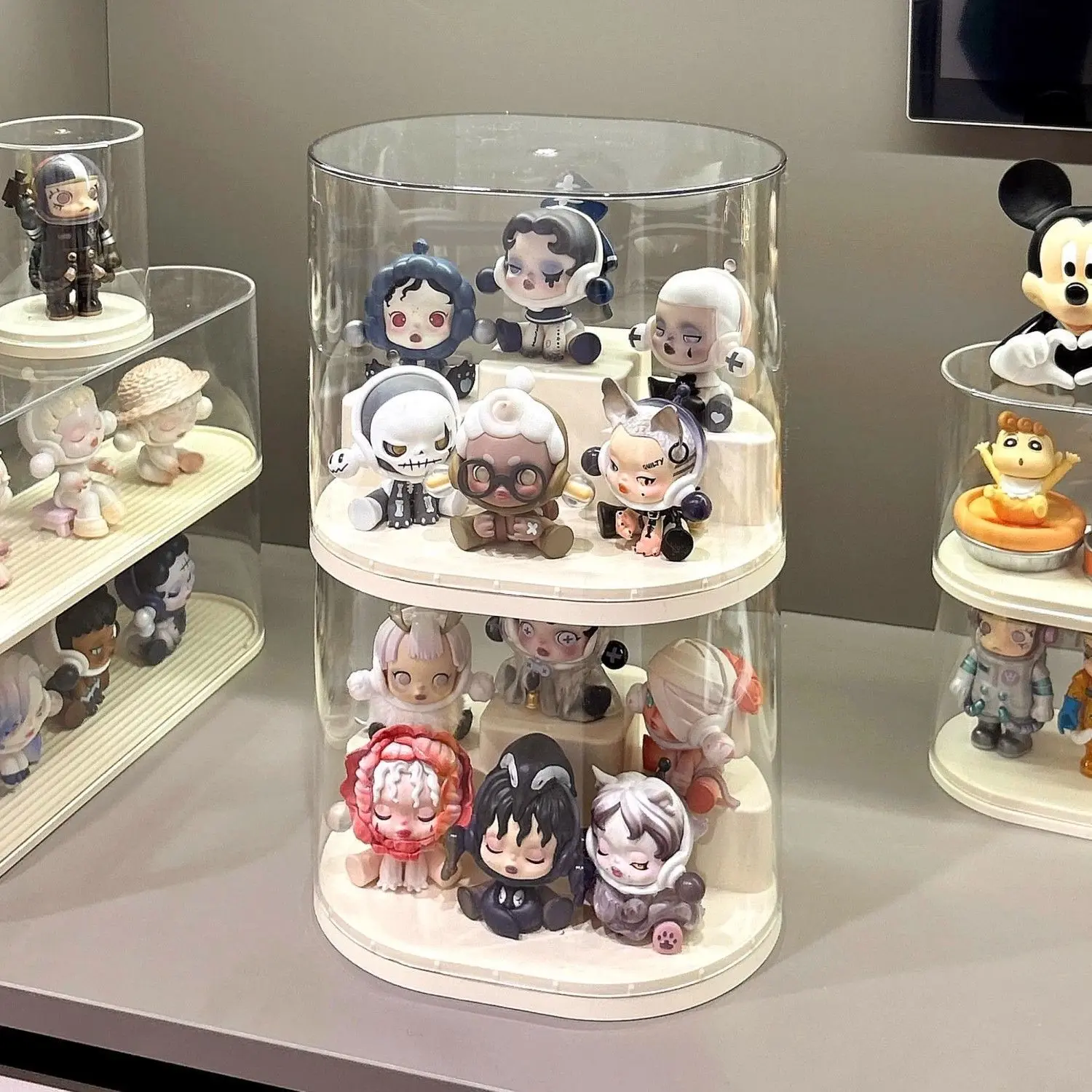 Blind Box Storage Display Stand Acrylic Transparent Desktop Duckproof Garage Kits Ornaments Display Cabinet Pop Mart Display Box