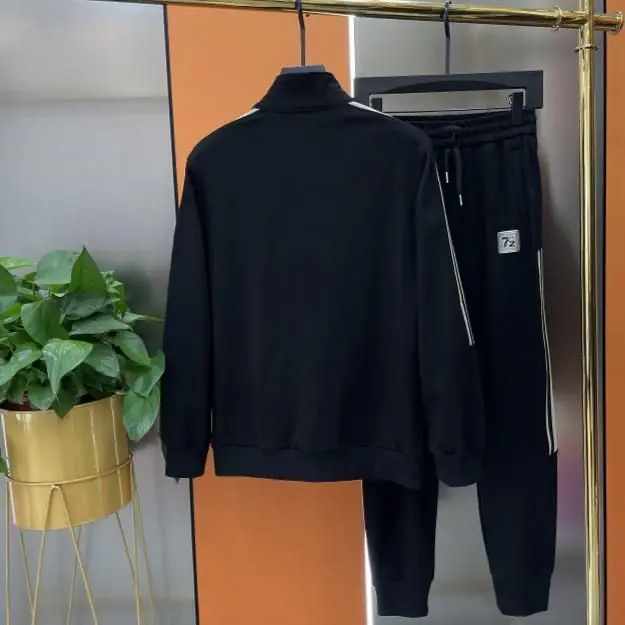 Bộ Đồ Thể Thao Thường Ngày Cho Nam, Bộ Sưu Tập Xuân Thu 2024, Áo Khoác, Quần Có Bo Gấu, Cổ Chân Đế Quần Dài Tay, Thích Hợp Cho Thể Thao 6