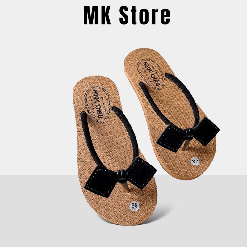  Dép kẹp tông nữ quai nơ xinh xắn thời trang siêu nhẹ êm chân - DL229 dép  đi biển DéP GiàY Shoes Women 