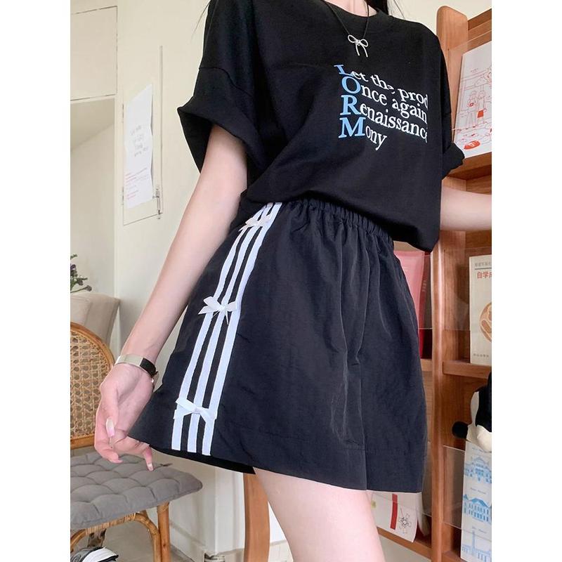 Ice Silk Quick-Drying Wide-Leg Pants Women's Summer Thin Loose plus Size Casual Fitness Yoga Hot Pants Sports Pants 3