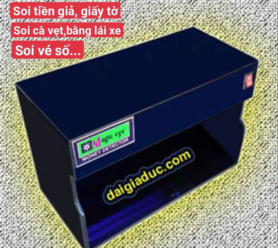 Máy  soi phân biệt thật/giả tiền VND, giấy tờ in đặc biệt, bằng lái, tem, vé số MAGIC EYE 03 (11W)
