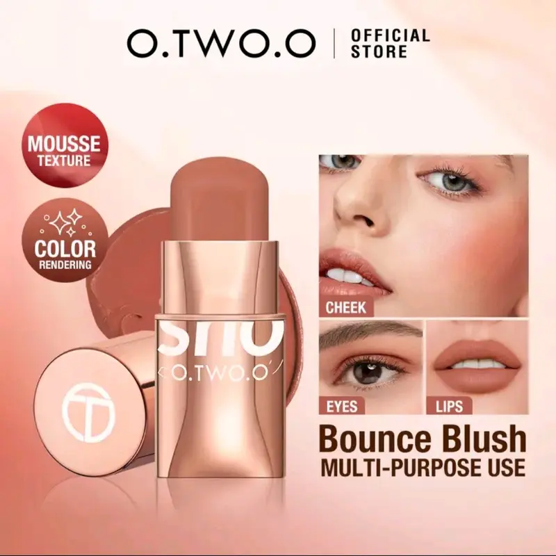 O.TWO.O Make Up Blush Stick Hydrating Gloss Lip & Cheek 6 Colours Beauty Cosmetic 0