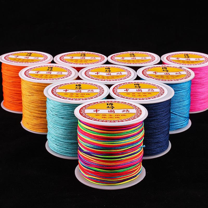 50 mét Cuộn dây bện Đài Loan size 0,8mm dùng để làm vòng tay thủ công đan vòng thủ công