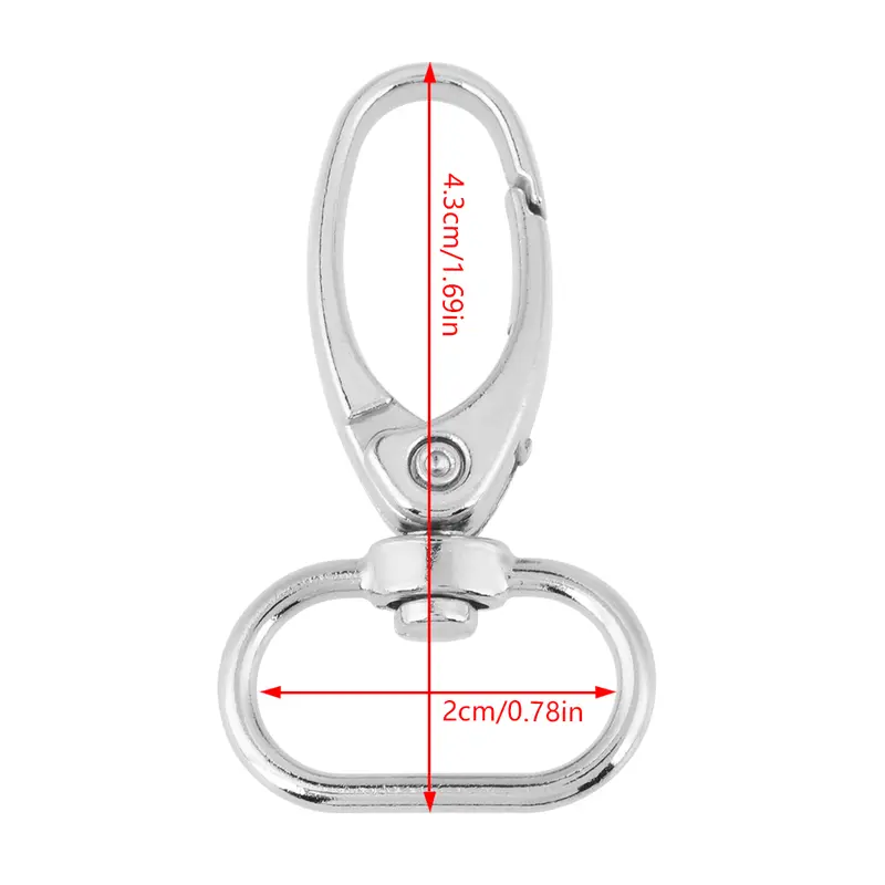 20Pcs Zinc Alloy Bag Clasps Swivel Trigger Clips Keychain Key Ring Hooks (20mm) 5