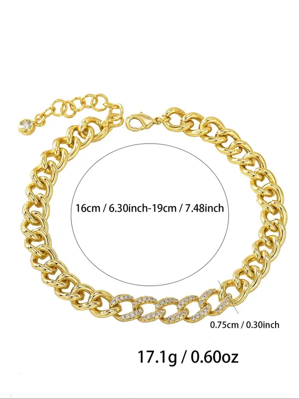 Women's Elegant Chain Bracelet, Exquisite Trendy Bracelet, Fashionable Jewelry for Women & Girls for Party & Daily Clothing Decor 1