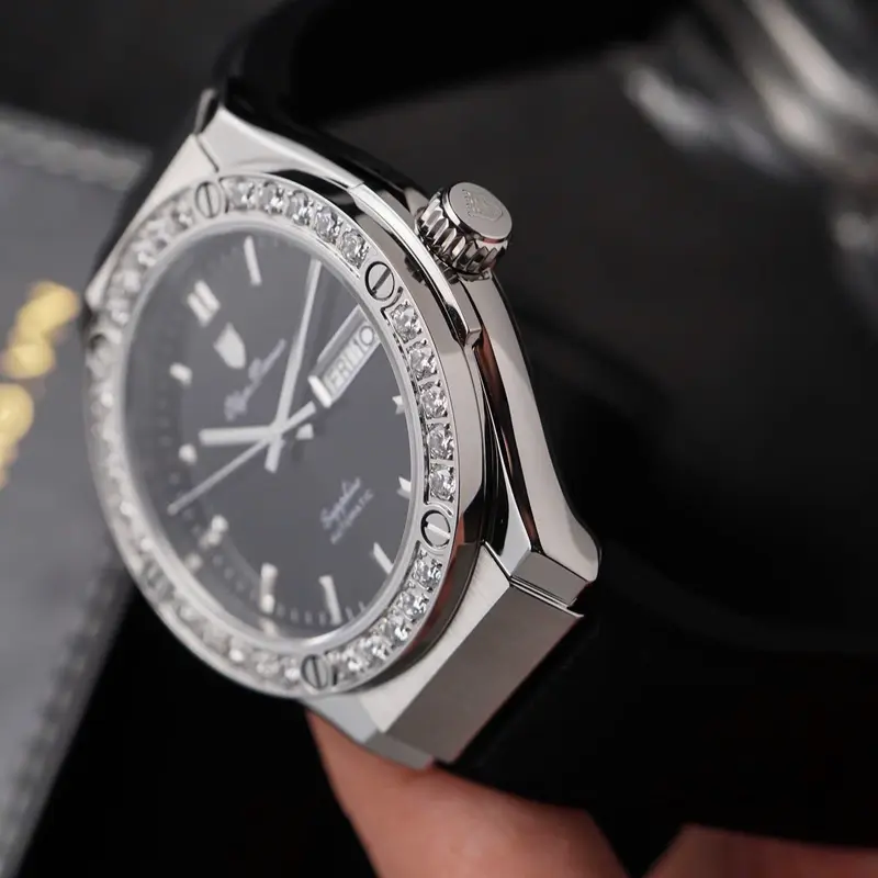 Đồng Hồ Nam Olym Pianus OP-99045 Niềng Đá - Mặt Kính Sapphire Nguyên Khối Size 41.5MM | Máy Cơ Automatic Bảo Hành 5 Năm 6
