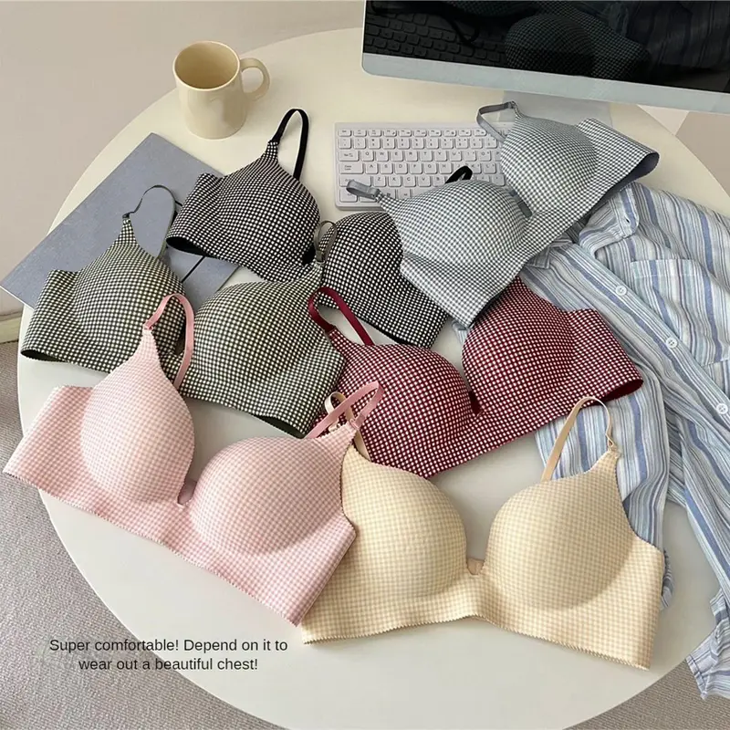 Áo Ngực Liền Mạch, Dành Cho Phụ Nữ, Mềm Mại, Kiểu Lưới Cúp Ngực 1 / 2, Áo Ngực Nâng Ngực, Áo Ngực, Thoải Mái, Vô Hình, Không Dây, Đồ Lót Đơn Giản 1