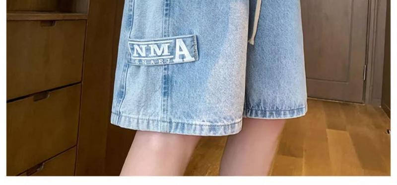 Product Introduction of 2025 [1044 People Collected] Men's Summer Thin American Style Cargo Five-Point Denim Shorts Men's Pants Ins Trend Versatile Loose Straight-Leg 12