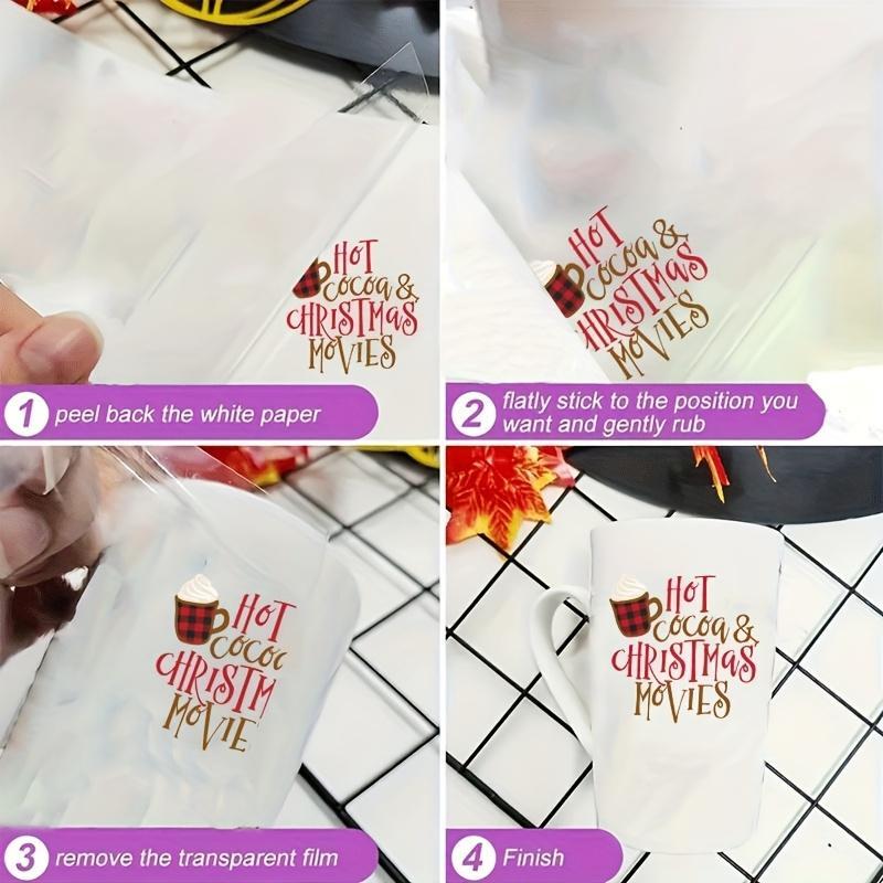 Product Introduction of Earth Day Themed UV DTF Waterproof Sticker, 4 Counts/set Self Adhesive Water Bottle Sticker, DIY Decorative Sticker for Cup, Bottle, DIY Craft 5