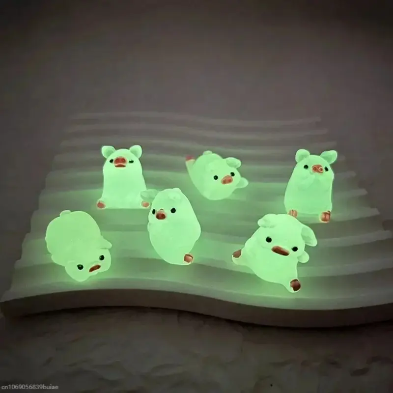 Búp Bê Lợn Resin Phát Sáng Mô Hình, Đồ Trang Trí Nhà Cửa Và Sân Vườn, Thiết Kế Hoạt Hình, Đầy Màu Sắc Decor Decor Phòng 0